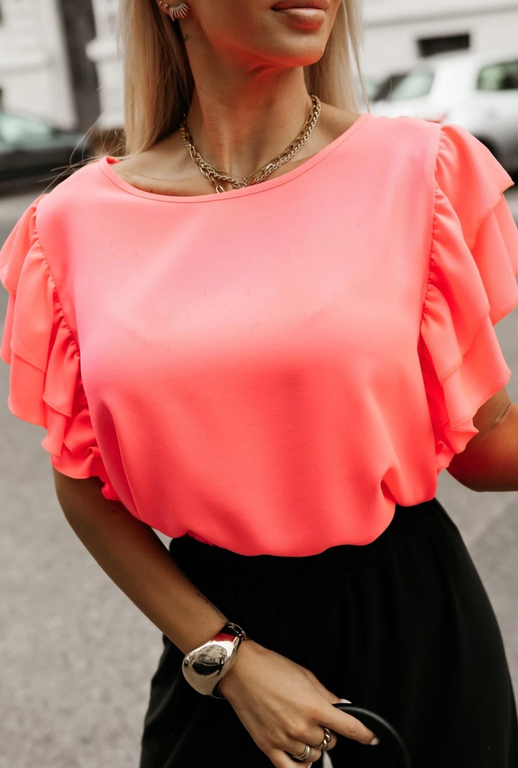 Arlisse Blouse - Coral Delicacy