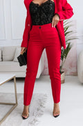 Velmor Trousers - Red Elegance Stretch
