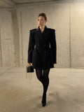 Hourglass Blazer Dress – Black