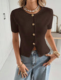 Velourowy top – Czekoladowy