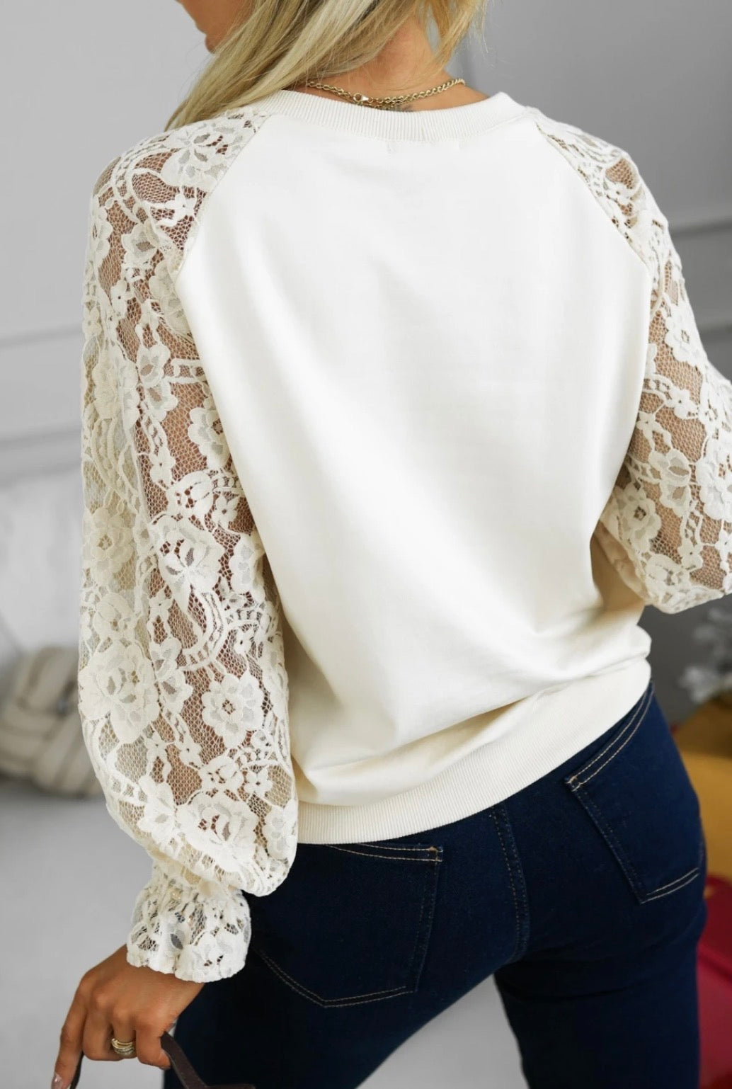 Blouse Livia - Beige Lace